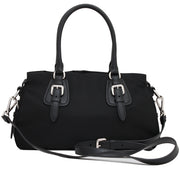 Prada 1BA021 Tessuto Nylon Convertible Satchel Bag- Black