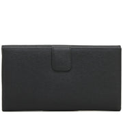 Prada 1MH133 Vitello Move Leather Continental Flap Wallet- Black