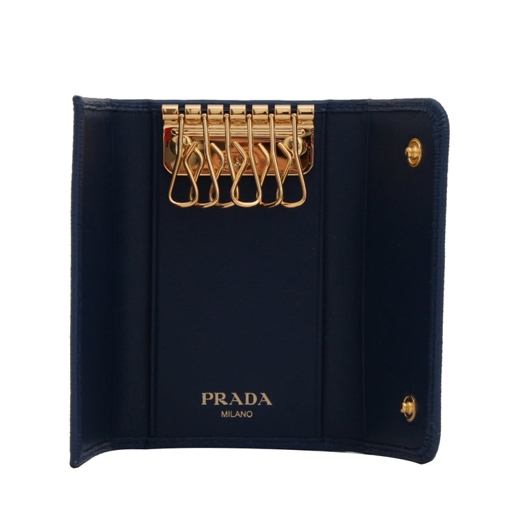 Prada 1PG222 Vitello Move Leather Key Case Holder- Lacca