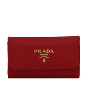 Prada 1PG222 Vitello Move Leather Key Case Holder- Lacca