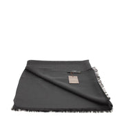 Gucci GG Silk & Wool Wide Shawl Scarf- Black