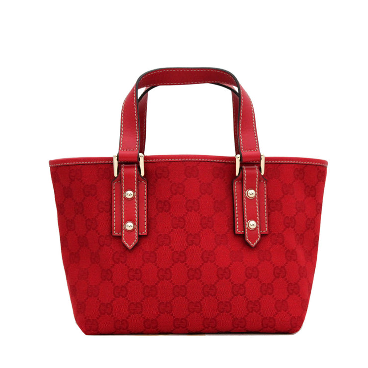 Gucci GG Jacquard Joliquer Mini Tote- Red