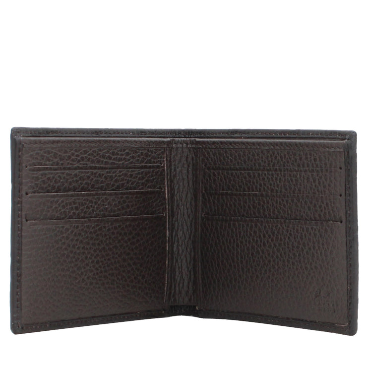 Gucci 260987 Men's GG Guccissima Leather Bi-fold Wallet- Dark Brown