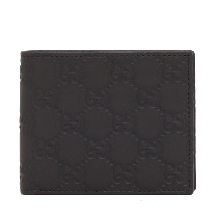 Gucci 260987 Men's GG Guccissima Leather Bi-fold Wallet- Dark Brown