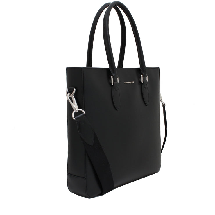 Burberry London Leather Tote Bag- Black