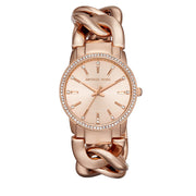 Michael Kors Rose Gold Twist Chain Link Ladies' Watch