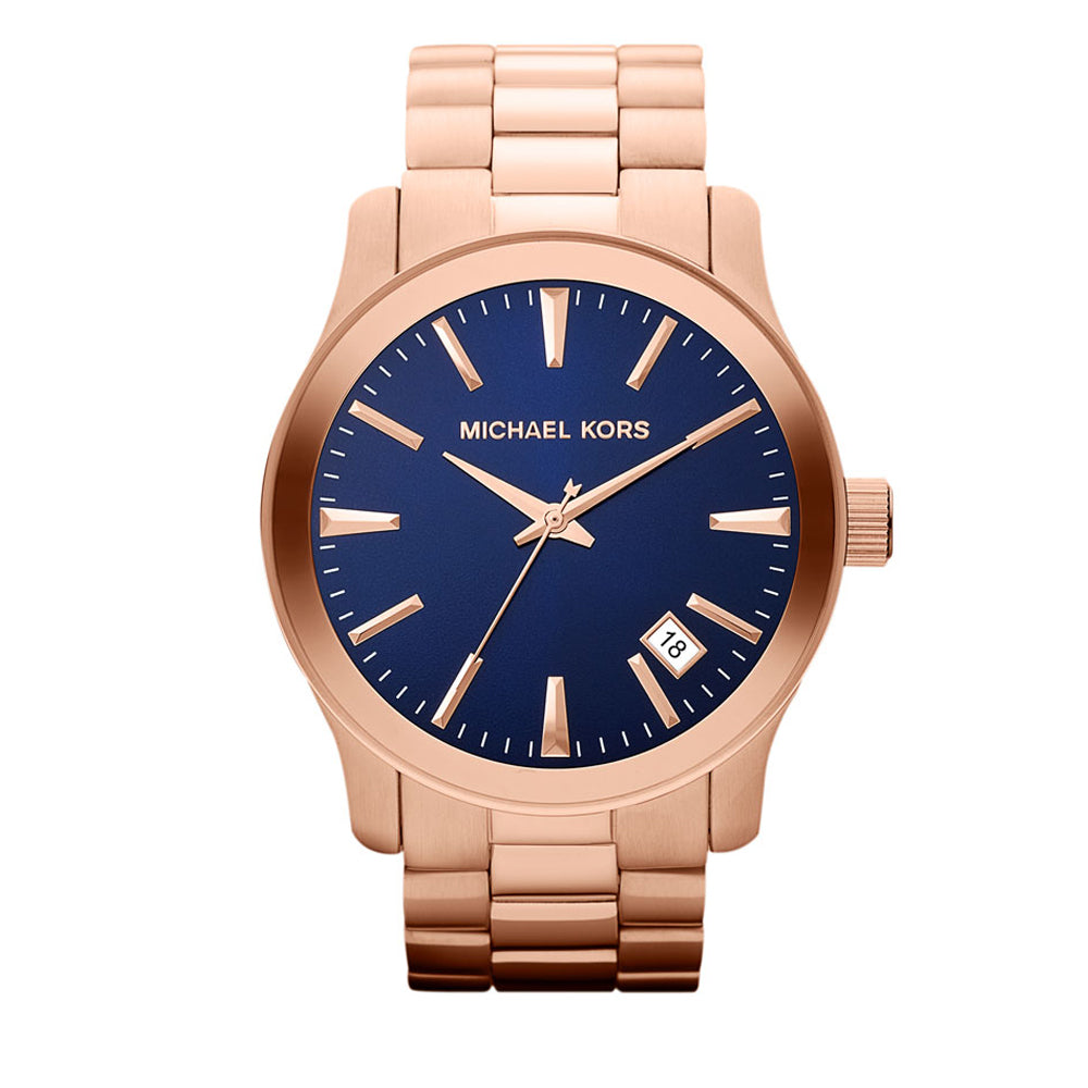 Gold and blue michael kors watch men's best sale