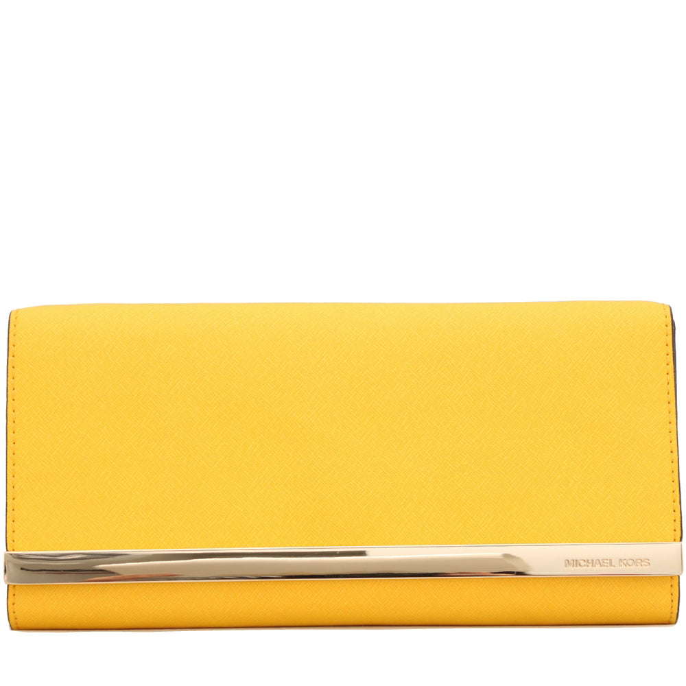 Michael Kors Tilda Saffiano Clutch Citrus