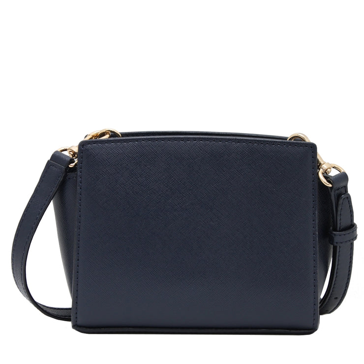 Michael Kors Selma Saffiano Leather Mini Messenger Bag- Black