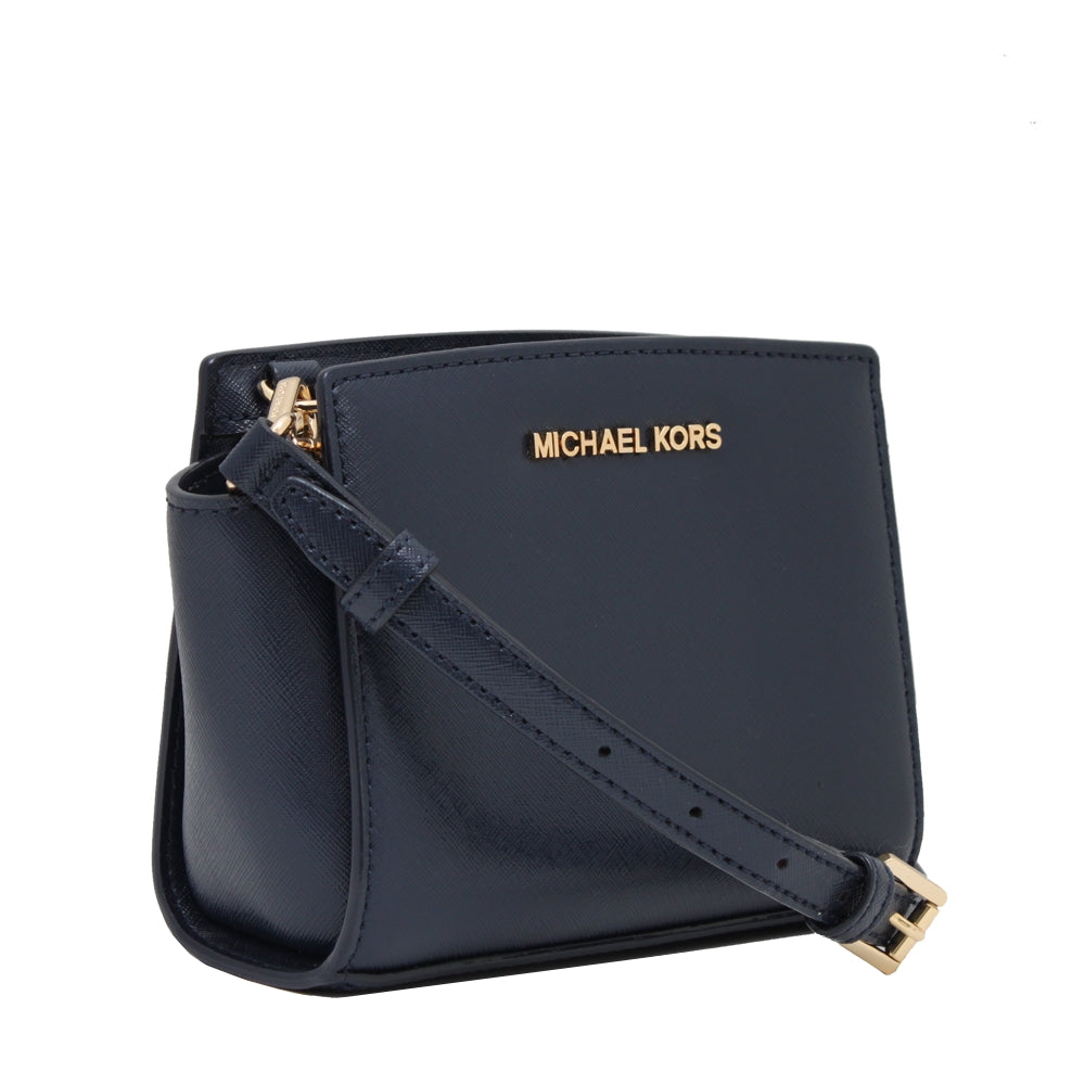 Michael Kors Selma popular Cobalt Saffiano Messenger Shoulderbag Crossbody w/MK Wallet