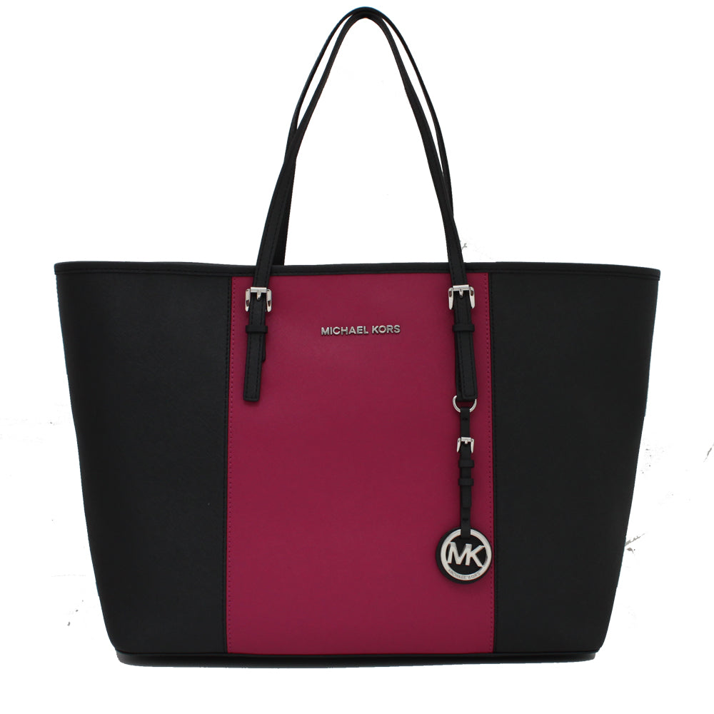 Pink and black michael kors clearance purse