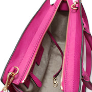 Michael Kors Selma Saffiano Leather Medium Satchel Bag- Fuschia