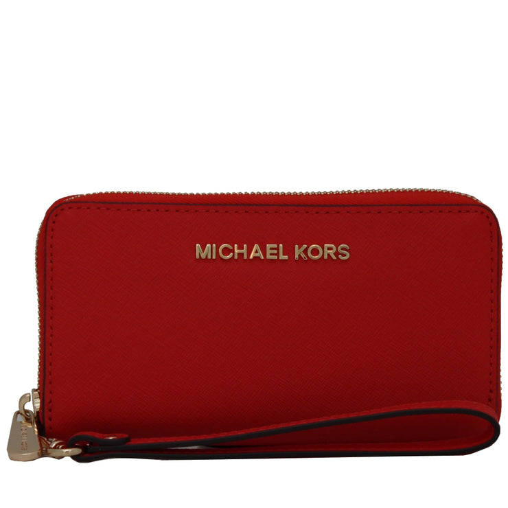 Michael Kors Jet Set Travel Large Multi-Function Phone Case Wristlet- Mandarin