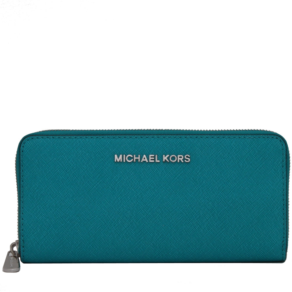Michael Kors Leather Continental Wallet - Tile Blue