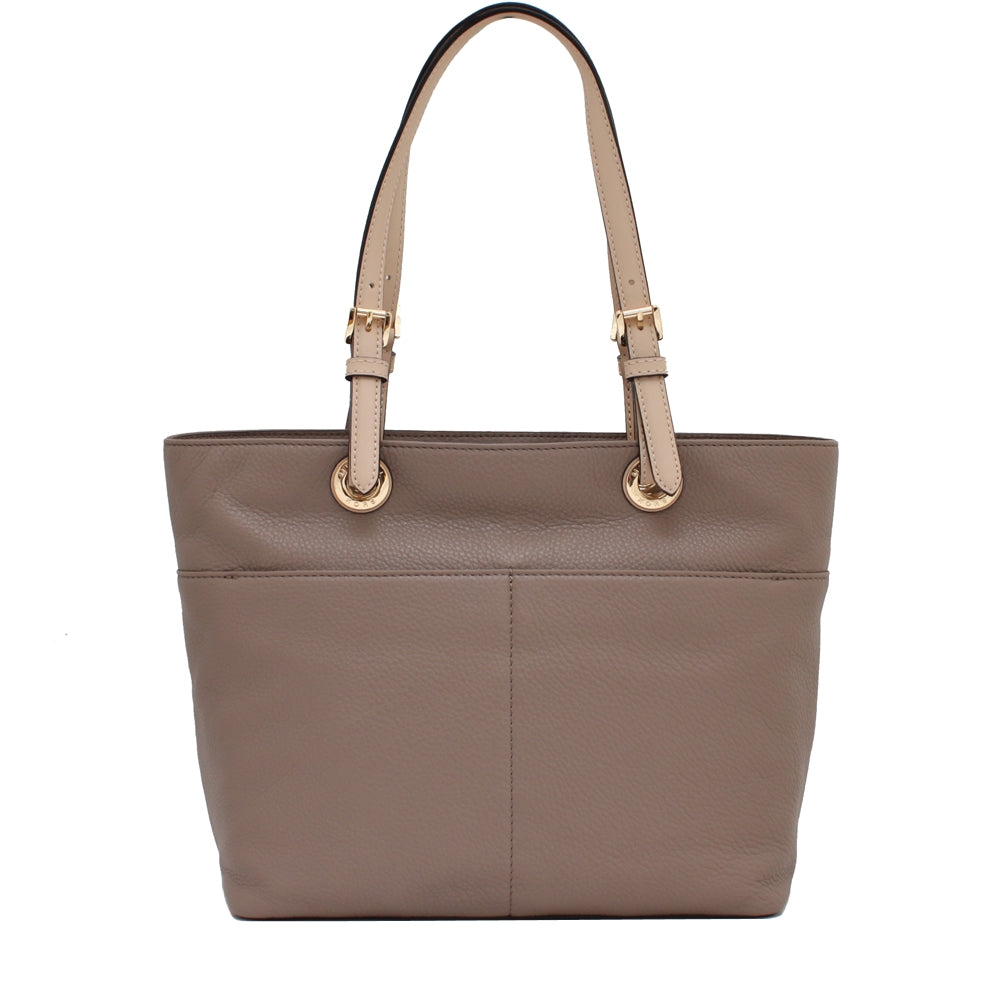 Michael Kors Bedford Top Zip Leather Pocket Tote Bag PinkOrchard