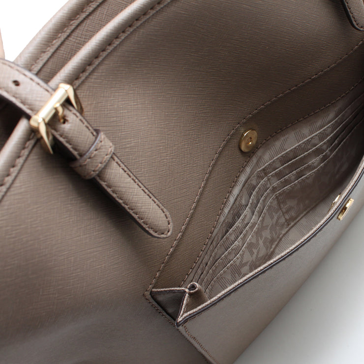 Michael Kors, Bags, Leather Michael Kors Front Pocket Tote Light Brown