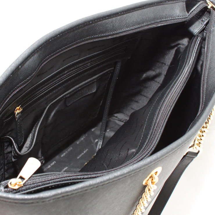 Michael Kors NWT Jet Set Travel Medium Saffiano Leather Crossbody Bag in  Black