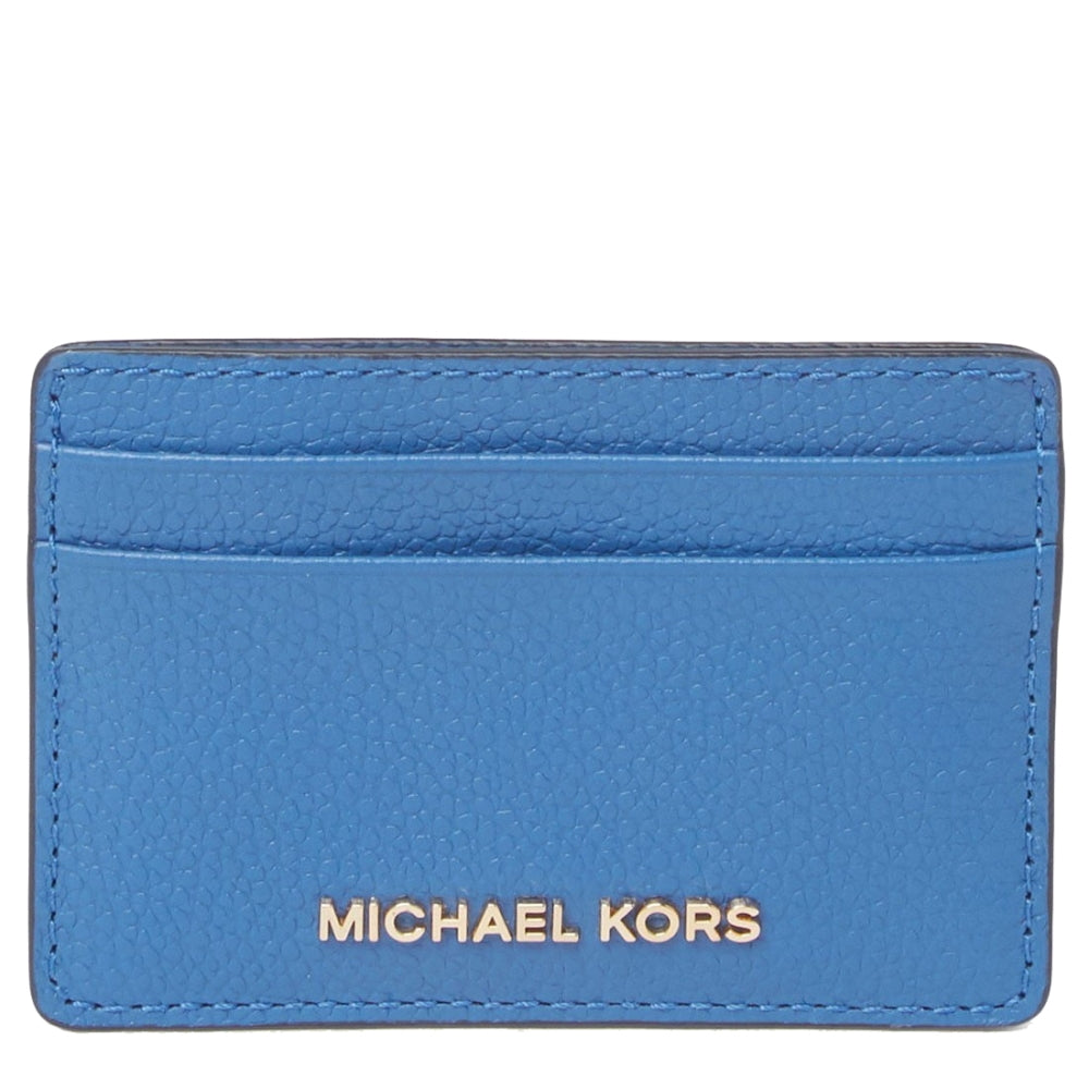 Small Pebbled Leather Chain Card Case  Michael Kors