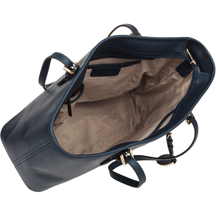 Michael Kors Jet Set Travel Saffiano Leather Medium Top Zip Multi-Function Tote  Bag in Luggage 38S1GTVT8L –