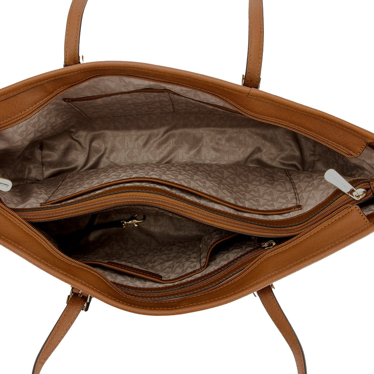Jet Set Travel Medium Saffiano Leather Top-Zip Tote Bag 
