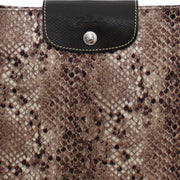 Longchamp Limited Edition Le Pliage Snake Print Convertible Shoulder Bag