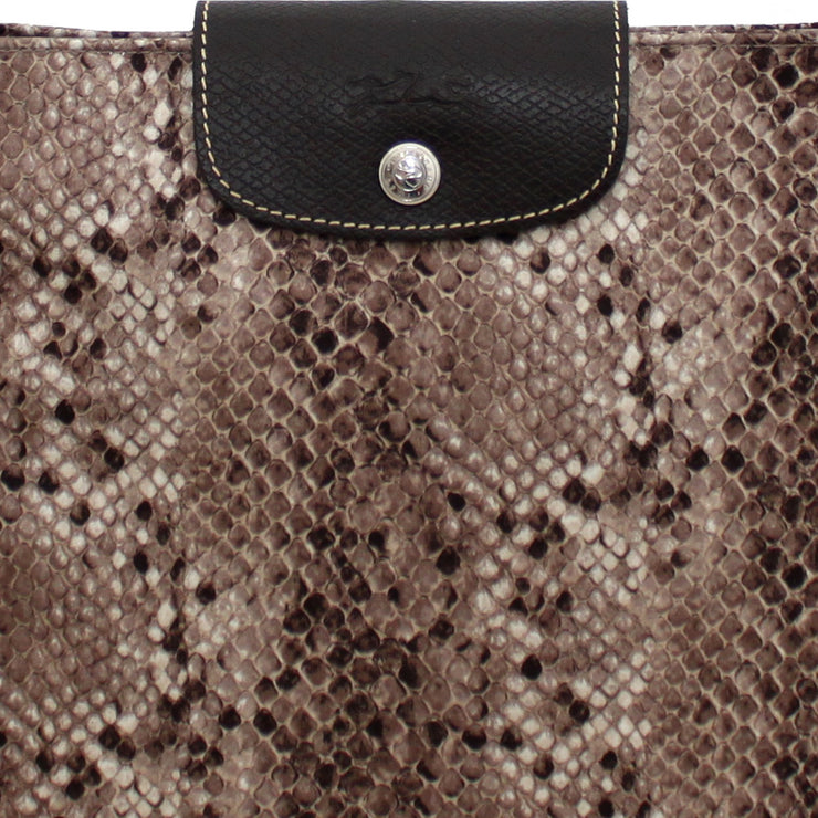 Longchamp Limited Edition Le Pliage Snake Print Convertible Shoulder Bag