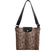 Longchamp Limited Edition Le Pliage Snake Print Convertible Shoulder Bag