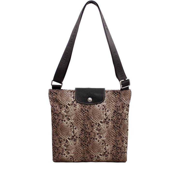 Longchamp Limited Edition Le Pliage Snake Print Convertible Shoulder Bag