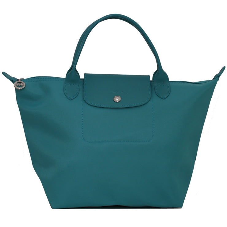 Longchamp Planetes Medium Top Handle Tote Bag- Turquoise