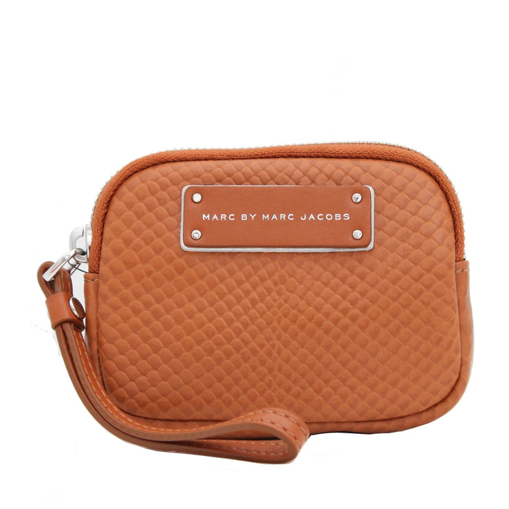 Marc by Marc Jacobs Leather Small Wristlet- Rum