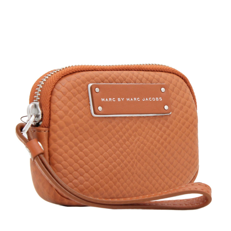 Marc by Marc Jacobs Leather Small Wristlet- Rum