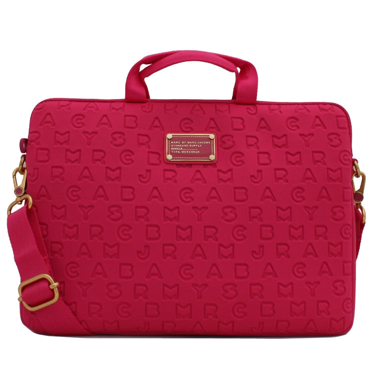 Marc by Marc Jacobs Dreamy Neoprene 15 Inch Computer Commuter Bag- Peony