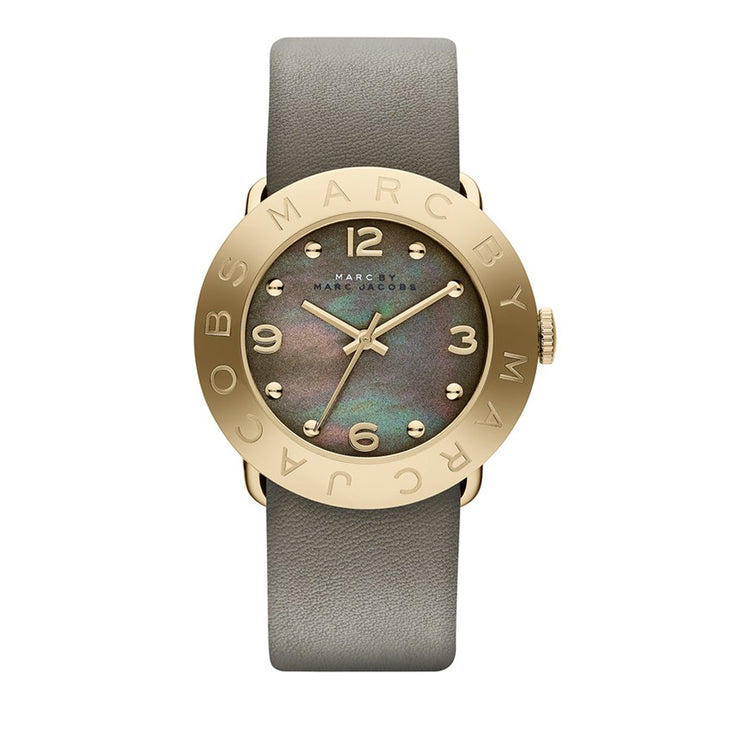 Marc by Marc Jacobs Watch MBM1287- Amy Gold Tone Grey Leather Ladies Watch