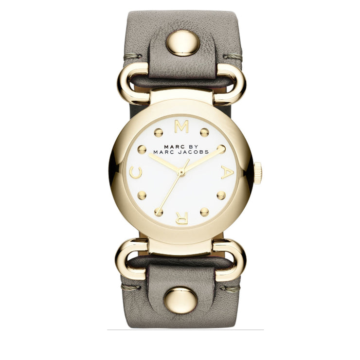 Marc by Marc Jacobs Watch MBM1303-Molly Gold Tone Grey Leather Ladies Watch