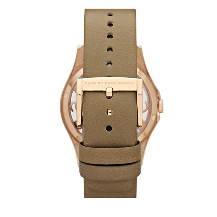 Marc by Marc Jacobs Watch MBM1245- Henry Skeleton Gingersnap Leather Ladies Watch