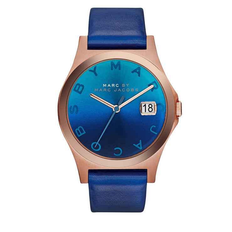 Marc by Marc Jacobs Watch MBM1321- Slim Blue Leather Ladies Watch