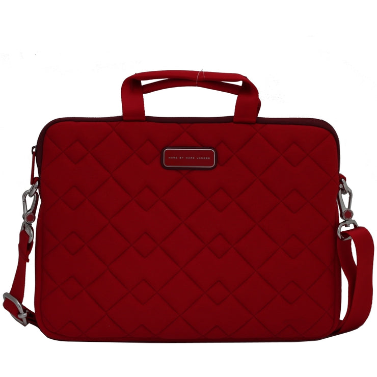 Marc by Marc Jacobs Crosby Neoprene 13 Inch Commuter Case Laptop Bag- Rosey Red