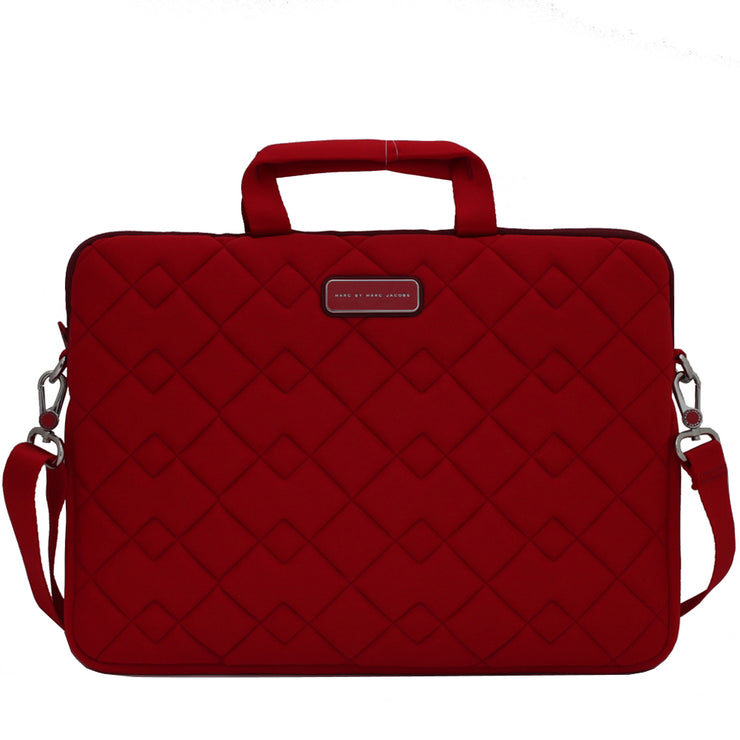 Marc by Marc Jacobs Crosby Neoprene 15 Inch Commuter Case Laptop Bag- Rosey Red