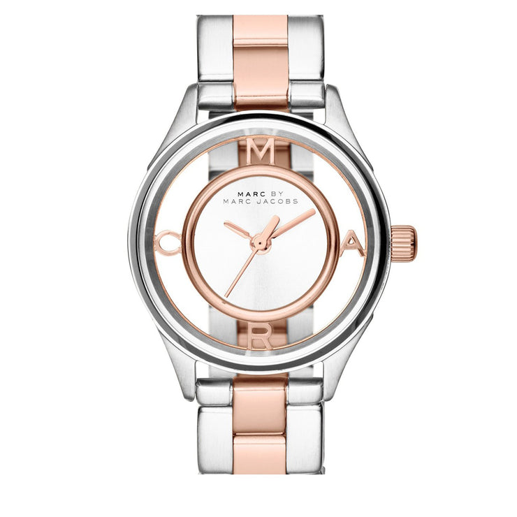 Marc by Marc Jacobs Watch MBM3418-Tether See-Through Dial Two-Tone Stainless Steel Ladies Watch