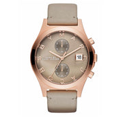 Marc by Marc Jacobs Watch MBM1397- Slim Chronograph Grey Leather Ladies Watch