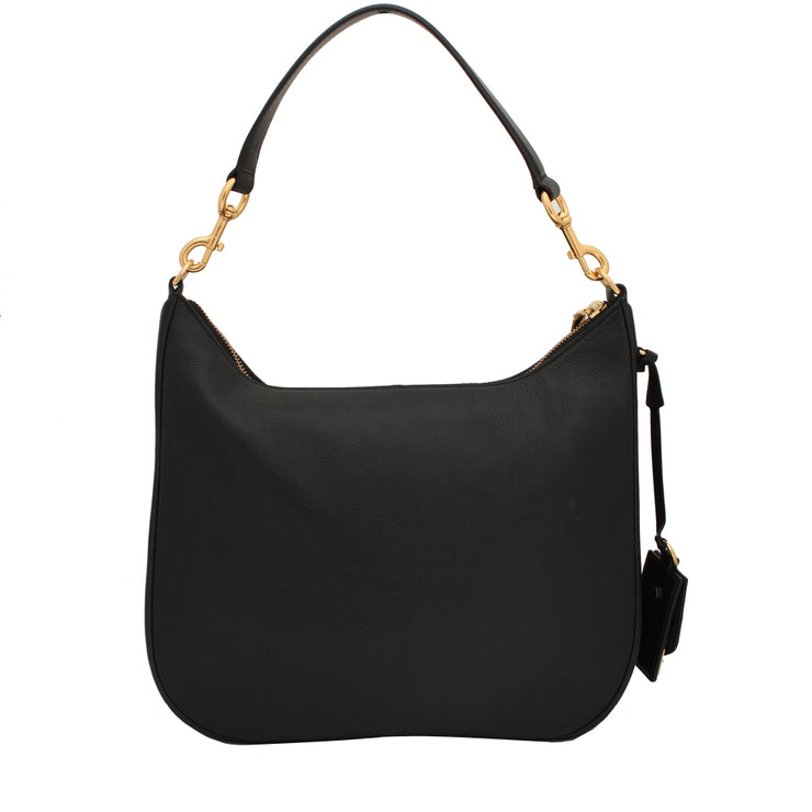 Marc Jacobs Recruit Leather Hobo Bag- Black