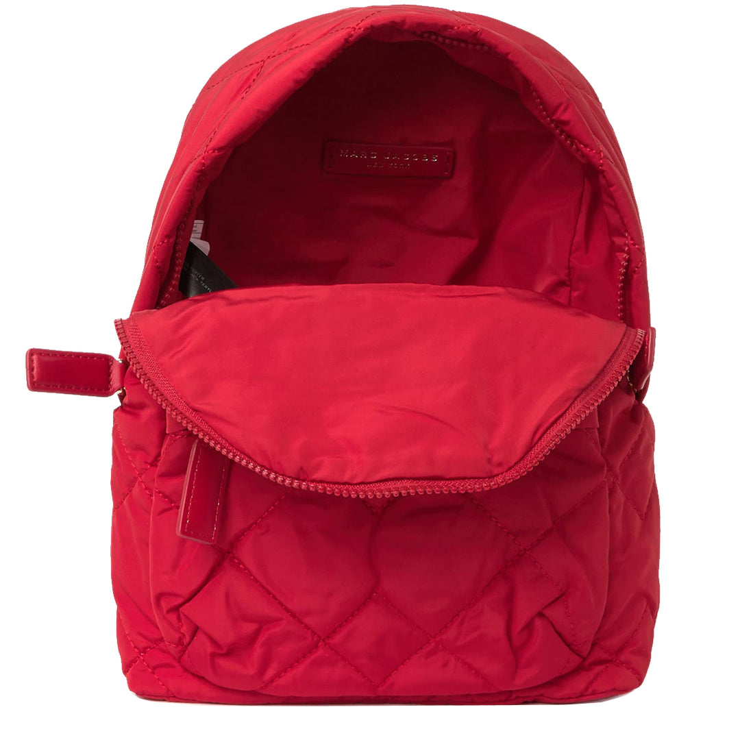 Marc Jacobs Quilted Nylon Mini Backpack Bag in Cherry Red PinkOrchard