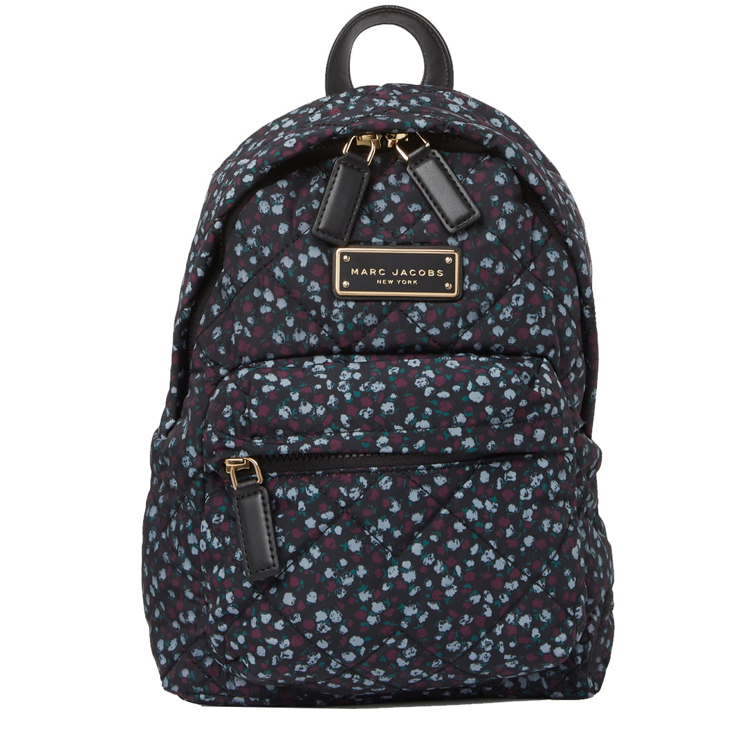 Marc Jacobs Quilted Nylon Printed Mini Backpack Bag in Blue Mirage Mul PinkOrchard