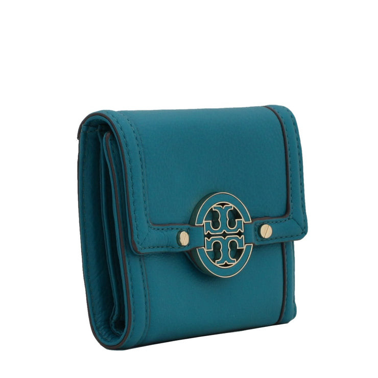 Tory Burch Amanda Trifold French Wallet- Electric Eel