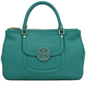 Tory Burch Amanda Double Zip Tote Bag- Turquoise