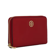 Tory Burch Robinson Mini Zip Continental Wallet- Kir Royale