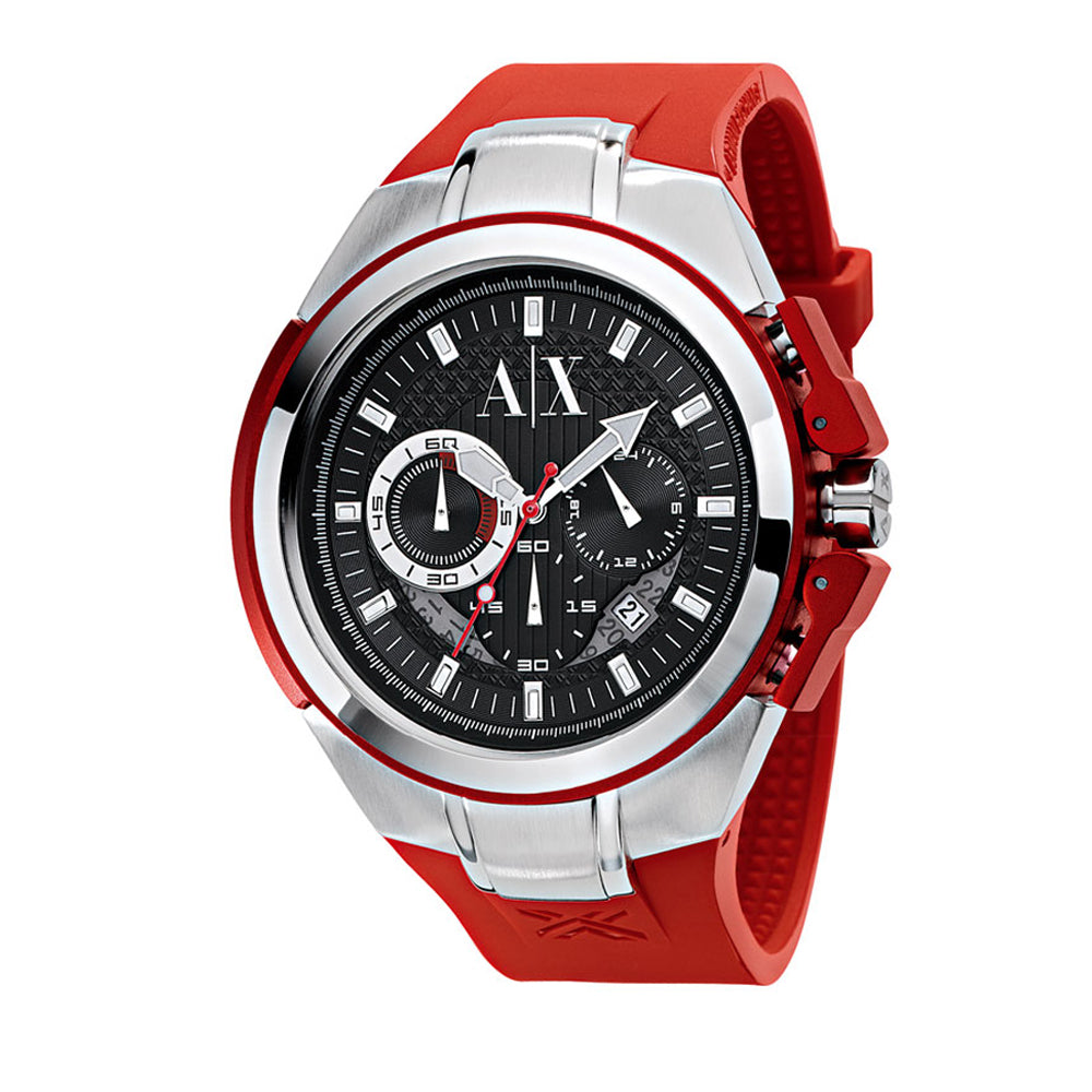 Armani Exchange Watch AX1040 Red Silicon Chronograph Men s Watch