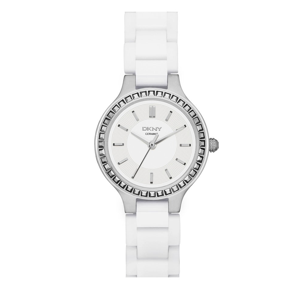 DKNY Watch NY2249 Chambers White Ceramic Bracelet Ladies Watch