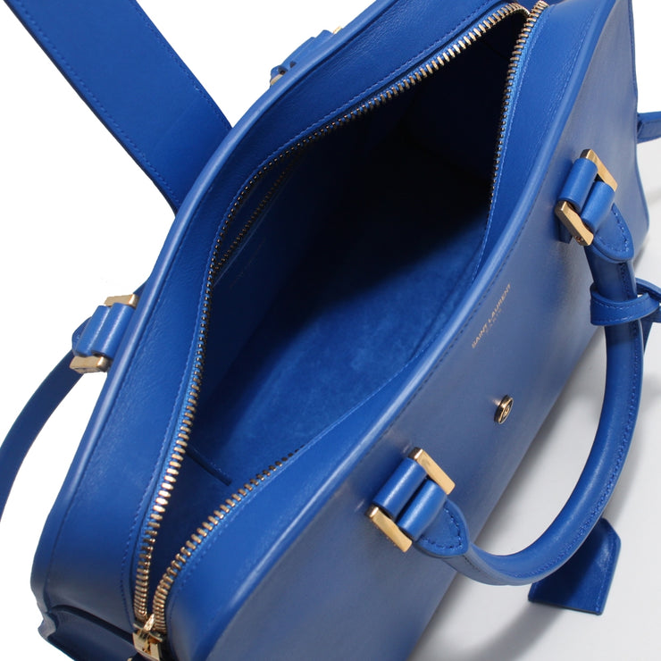 YSL Cabas Small in Smooth Leather Blue - Selectionne PH