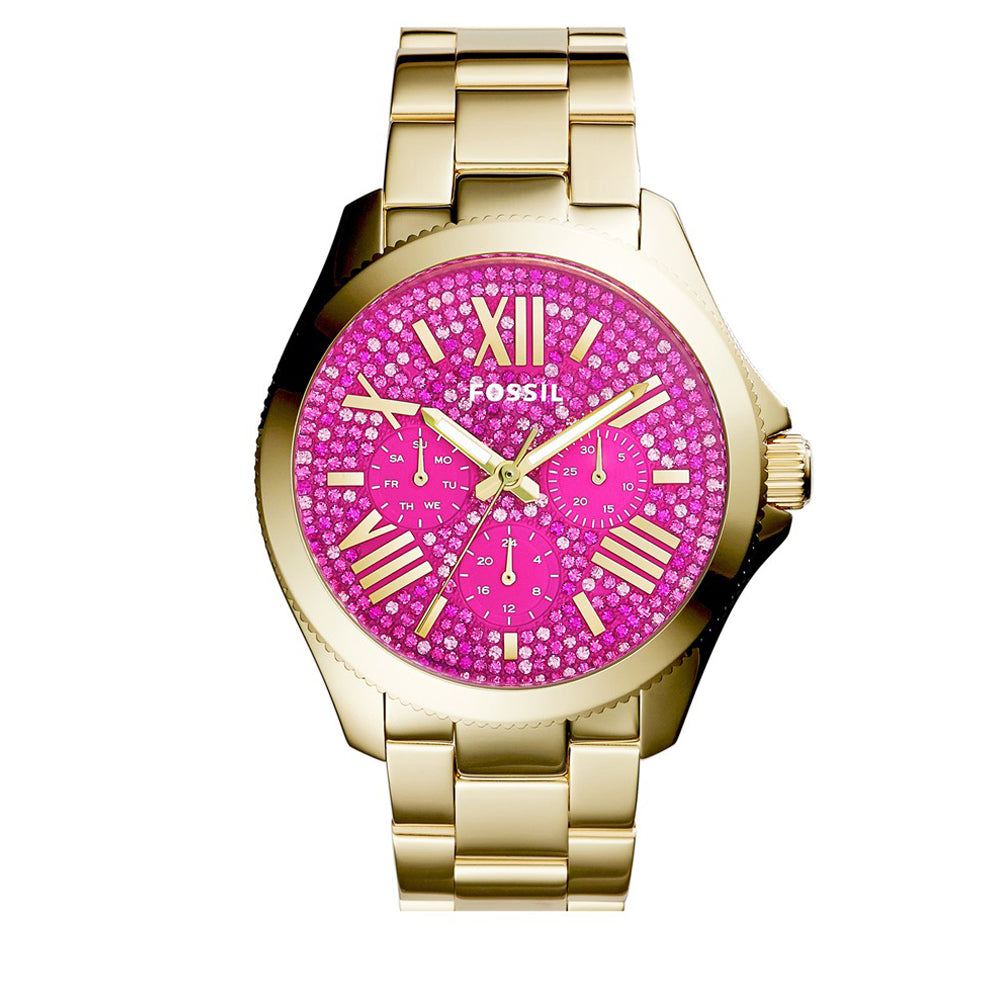 Fossil watch women pink sale